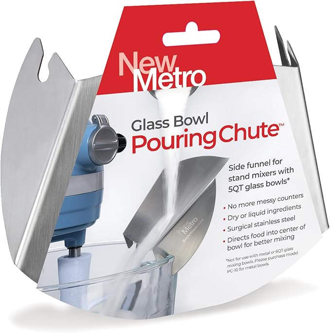 New Metro Design PC-GL Pouring Chute for Glass Bowl Pouring Chute for Glass Bowl, Works with Kitc... | Amazon (CA)