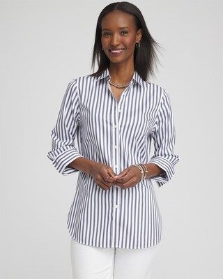 No Iron™ Stretch Stripe Shirt | Chico's