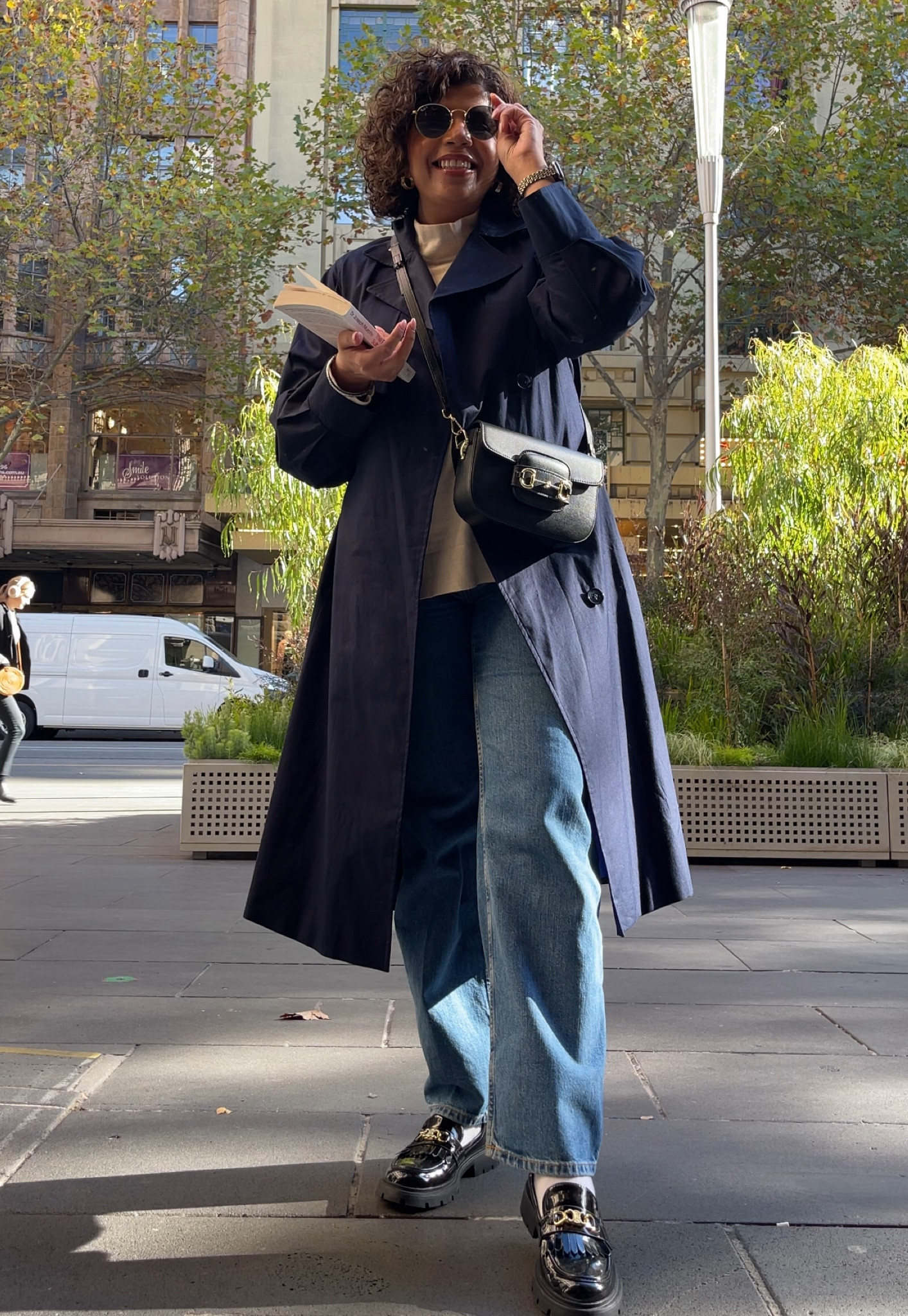 Love exploring my own city - all of the items are old so linking similar pieces 

Jeans are Zara 
Knit is feather & noise 
Trench Coat is Helena Berman London 
Shoes are novo shoes 
Bag is gucci 
Sunglasses are Ray-Ban 




#LTKmidsize #LTKautumn #LTKmodest