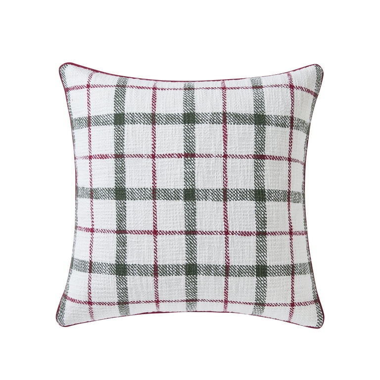 My Texas House 20" x 20" Red/Green Oakley Holiday Decorative Pillow Cover | Walmart (US)