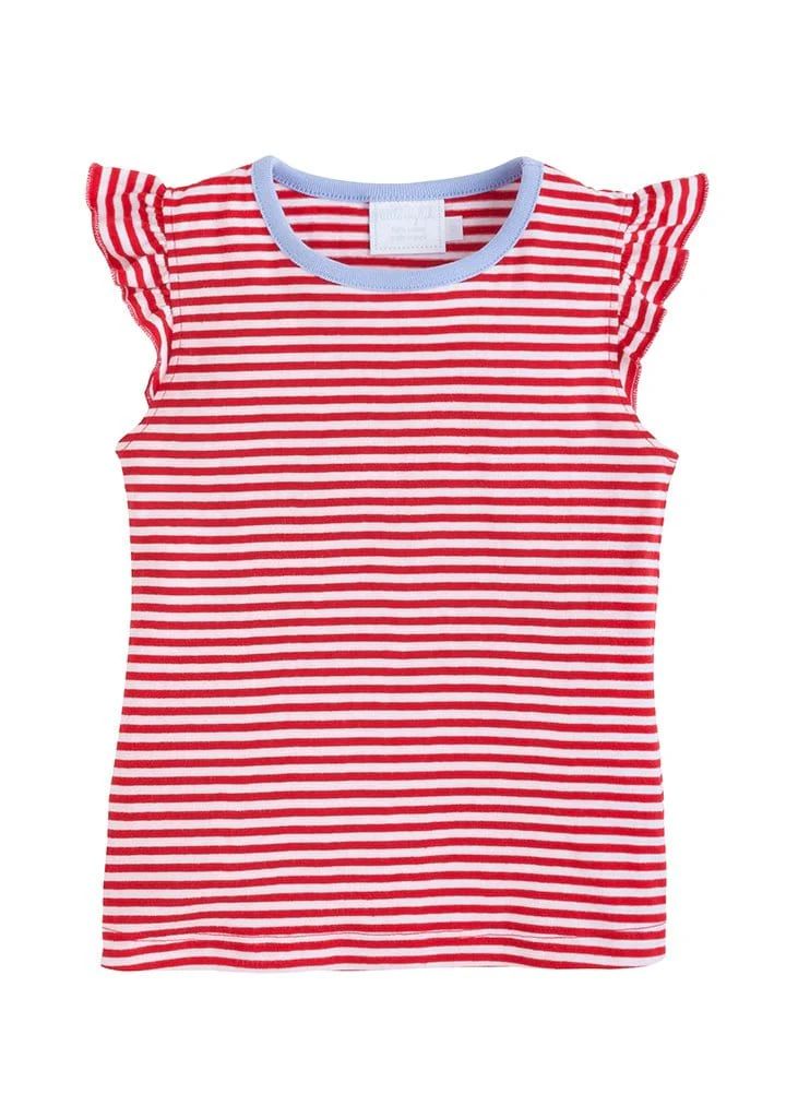 Angel Stripe Tank - Red | Little English