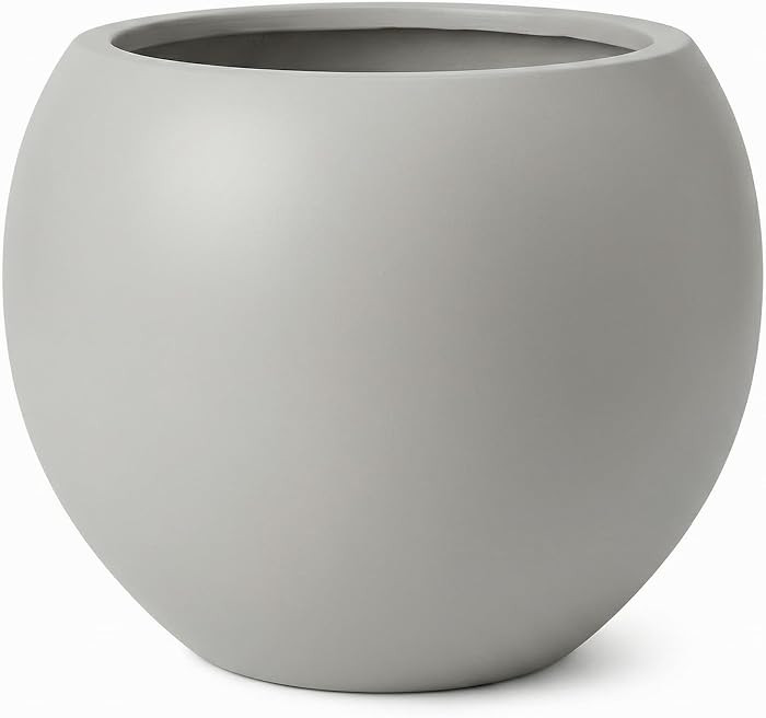 DTY Mt Sherman 16.1'' D x 13.6'' H (Pot Opening 11.8") Fiberstone Round Planter with Drainage Hol... | Amazon (US)