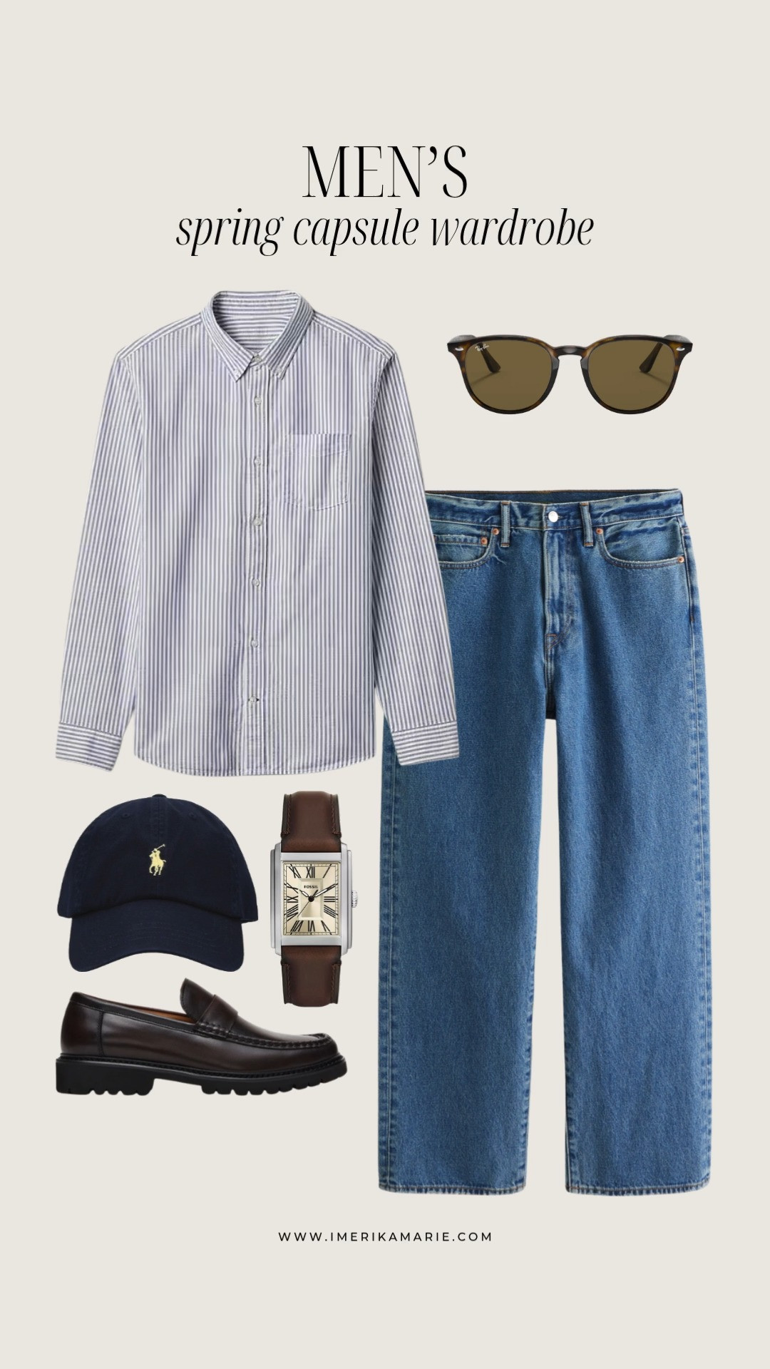 Men's Spring Outfit

men's striped oxford, Levi jeans, sunglasses, hat, watch, and loafers 

 

#LTKootd #LTKSeasonal #LTKMens
