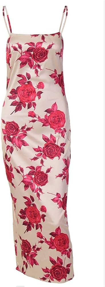 ZOKOL Women's Backless Sleeveless Halter Corset Floral Print Evening Club Beach Vacation Dress (C... | Amazon (US)