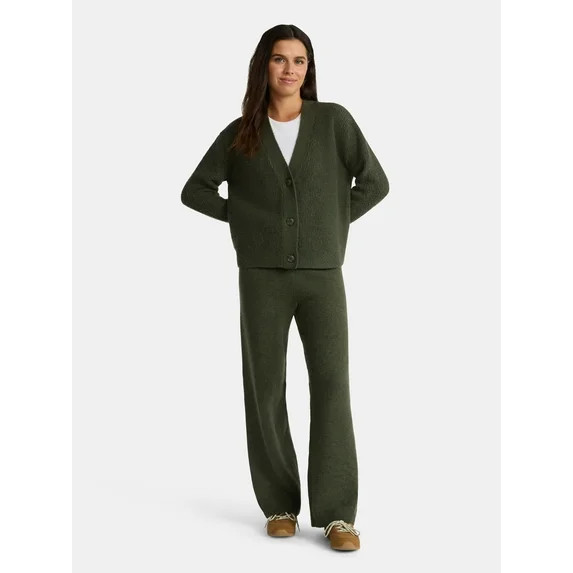 Time and Tru Women’s Cardigan Sweater and Pants Set, 2-Piece, Sizes XS-XXXL | Walmart (US)