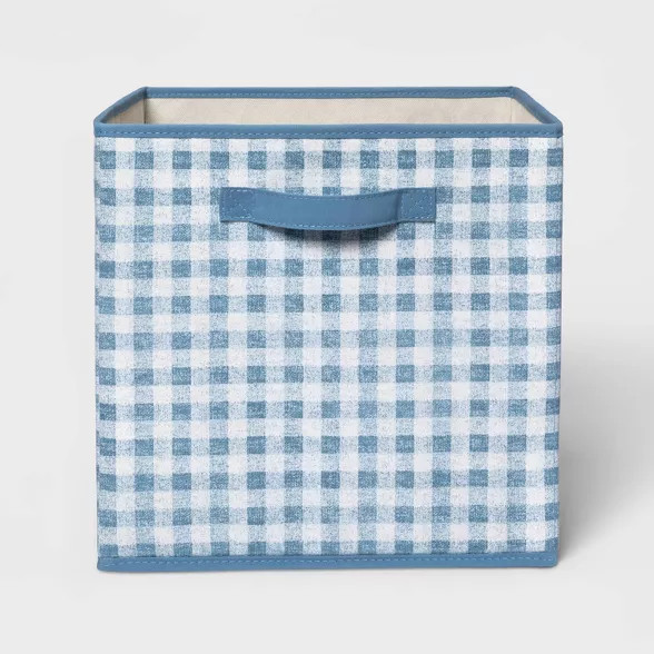 13" Fabric Gingham Storage Bin - Pillowfort™ | Target