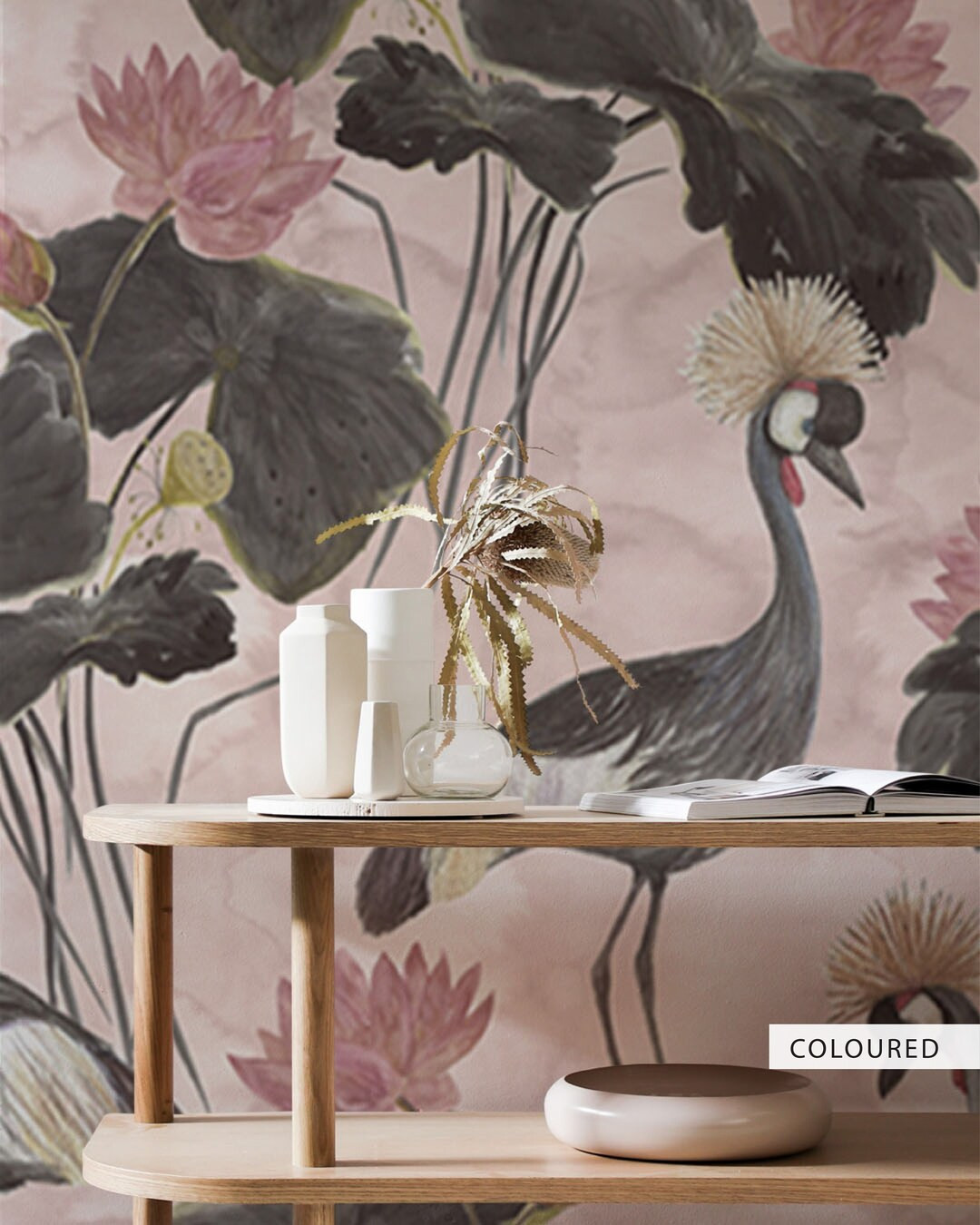 Bold Crowned Cranes Wallpaper, Nature Wall Art Decor, Room Decor, Removable Wallpaper, Wall Cover... | Etsy (CAD)