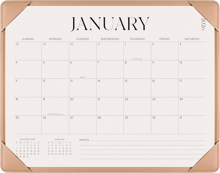 Simplified Desk Calendar 2026-2027 with Desktop Mat, Desk Pad Calendar from January 2026 to June ... | Amazon (US)