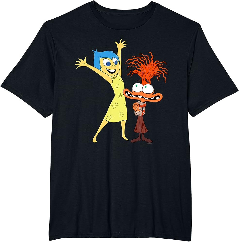 Disney and Pixar’s Inside Out 2 Toony Colors Joy & Anxiety T-Shirt | Amazon (US)