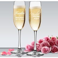 Bridesmaid Flutes, Personalized Champagne Wedding Toasting Flutes Personalized, Glasses | Etsy (US)