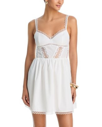 Crochet Inset Mini Dress - Exclusive | Bloomingdale's (US)