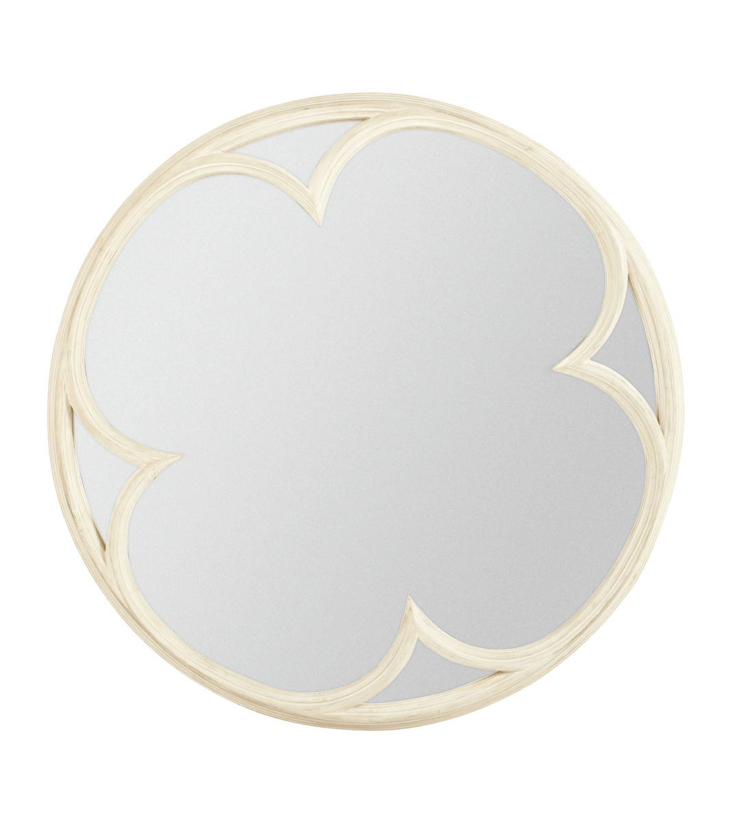 Clover Mirror - Distressed Grey | OKA UK
