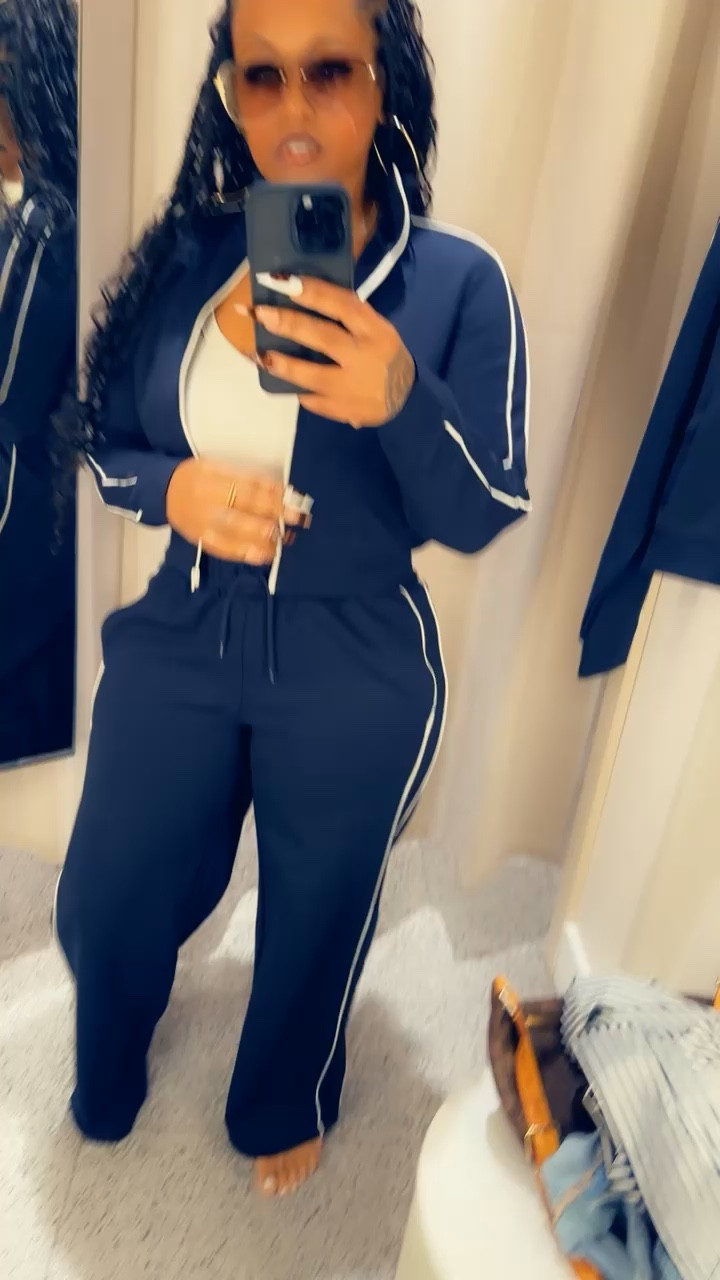 Piped Track Suit

#LTKMidsize #LTKStyleTip #LTKOver40