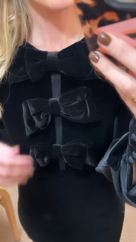 The most stunning, black velvet bow dress. It runs true to size. I am in the small. 

#LTKSeasonal #LTKHoliday