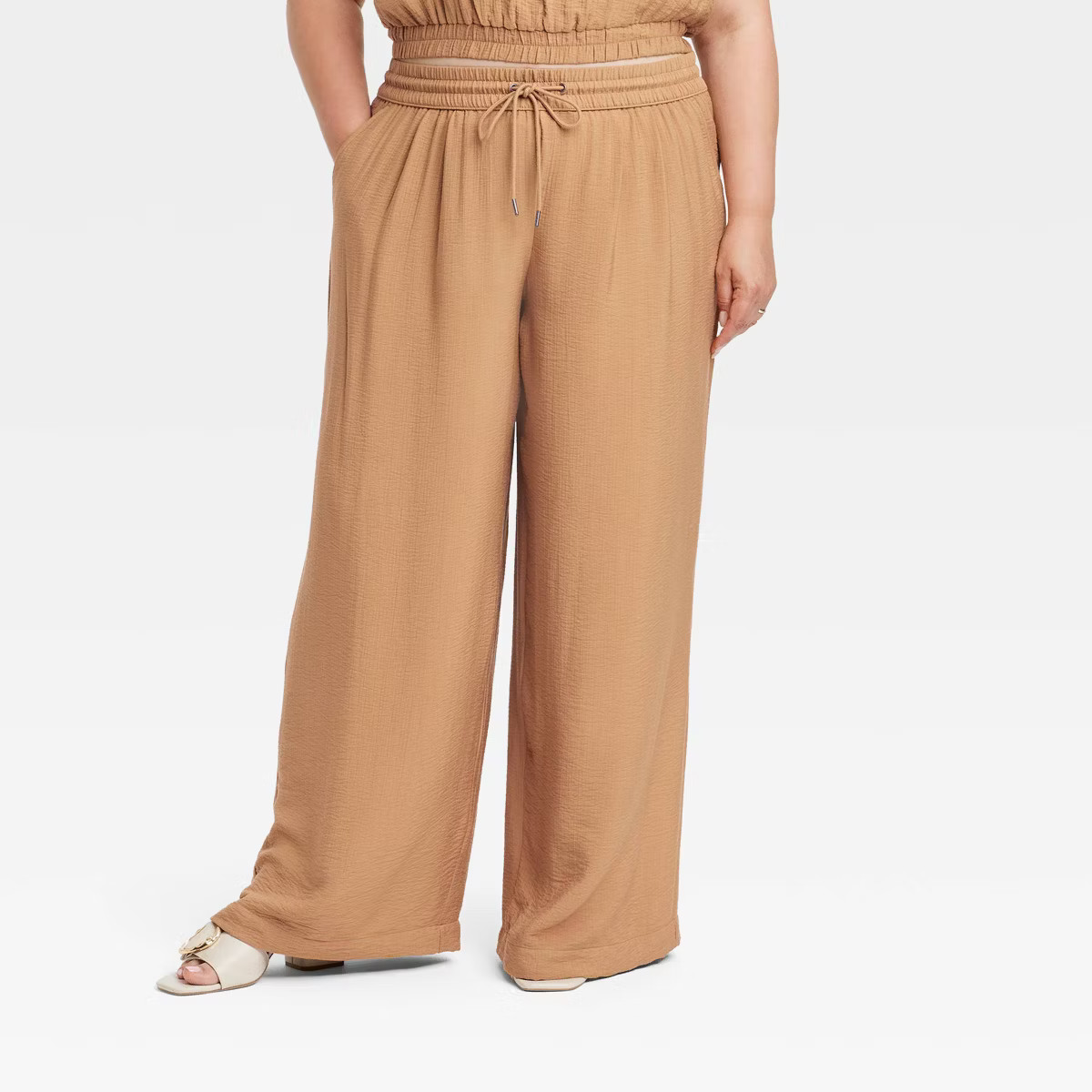 Women's High-Rise Modern Gauze Wide Leg Pull-On Pants - A New Day™ | Target
