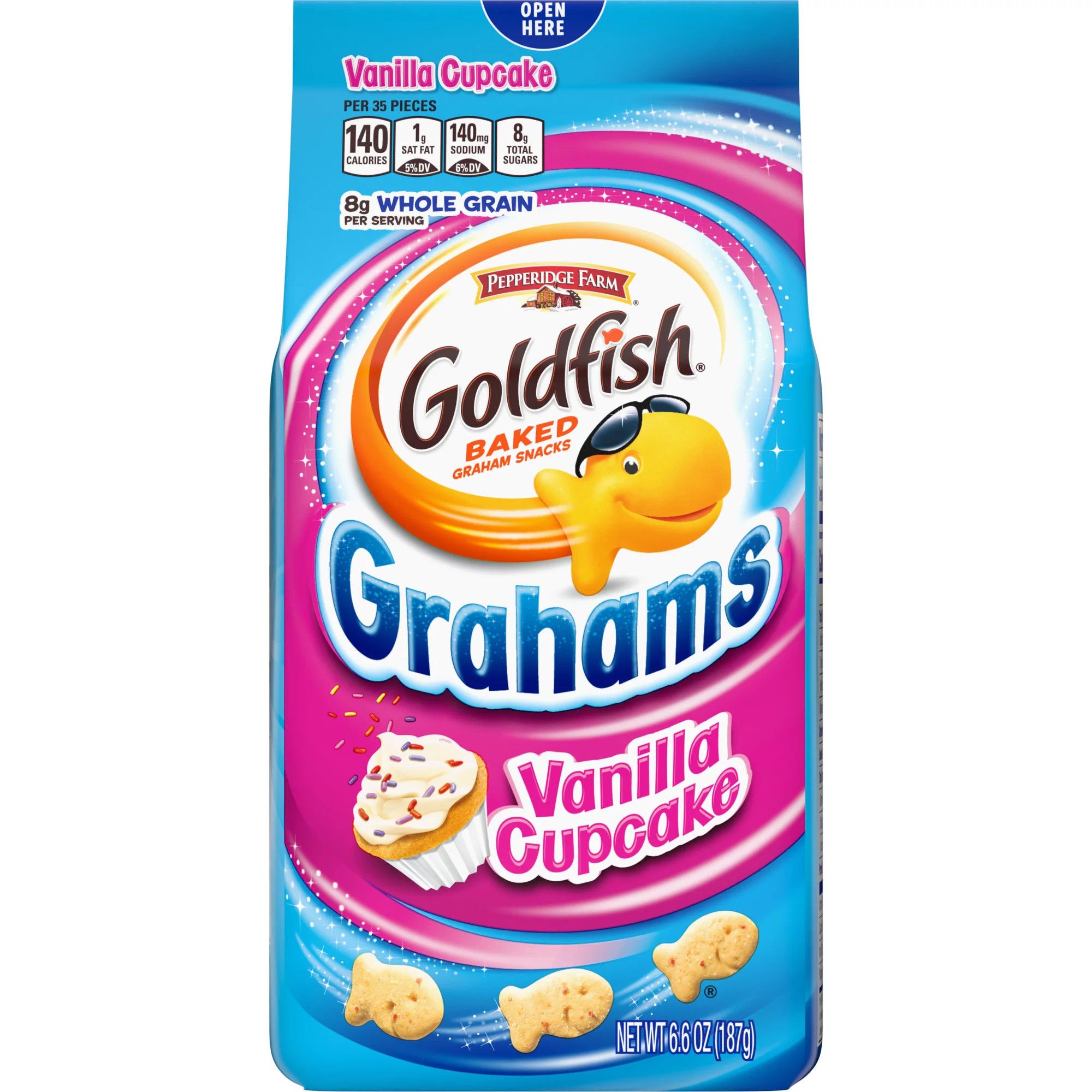 Goldfish Grahams Vanilla Cupcake Crackers, Snack Crackers, 6.6 oz bag | Walmart (US)