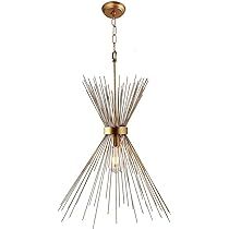 Decomust 29" X 15" Inch Stylish Sputnik Light Ceiling Light Fixture, Pendant Light, Brass Copper Gol | Amazon (US)