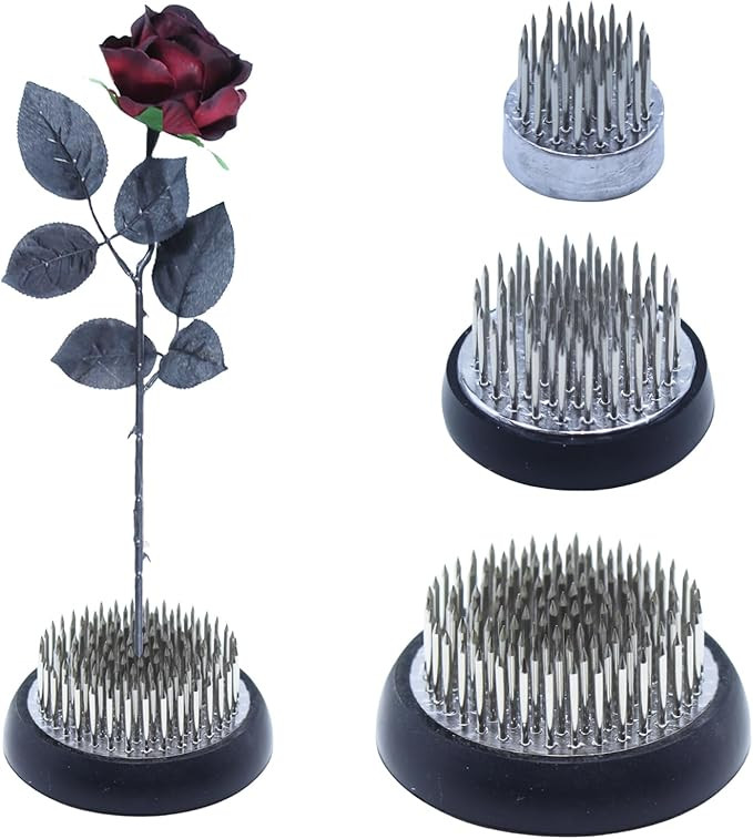 Stainless Floral Frogs Kenzan, Round Metal Flower Frog Vase Arranger Pin Holder for Ikebana, DIY ... | Amazon (US)