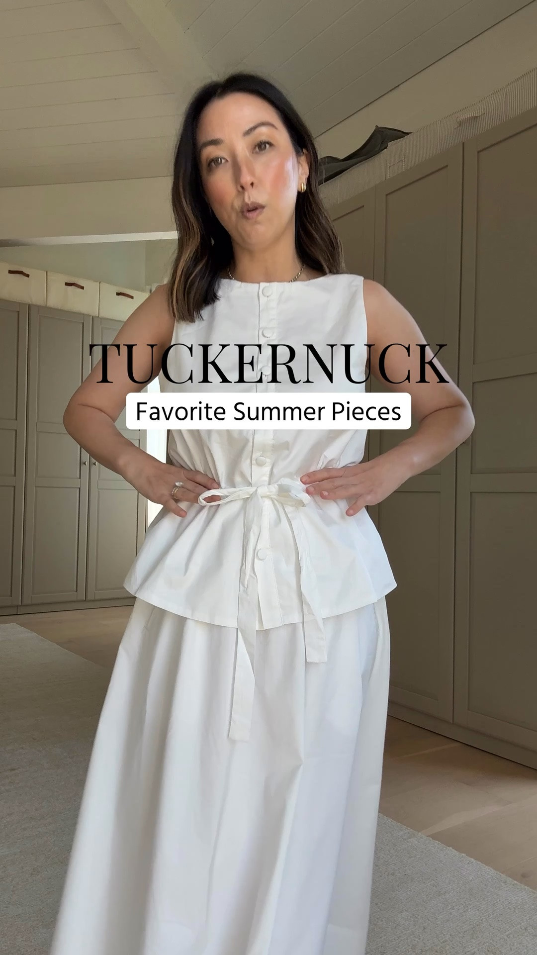 Some of my favorite summer pieces from @Tuckernuck. White poplin, an easy eyelet dress, cozy knit, and classic summer accessories. #tuckernuckpartner

White poplin top xs
White poplin skirt 4
Tkees sandals size 6 but need the 5
Natural wicker top handle bag
Gold huggie earrings

Eyelet Esme dress xs
Cognac suede heels size 5
Raffia Brett tote

Rollneck flag sweater small - go tts

#LTKPetite