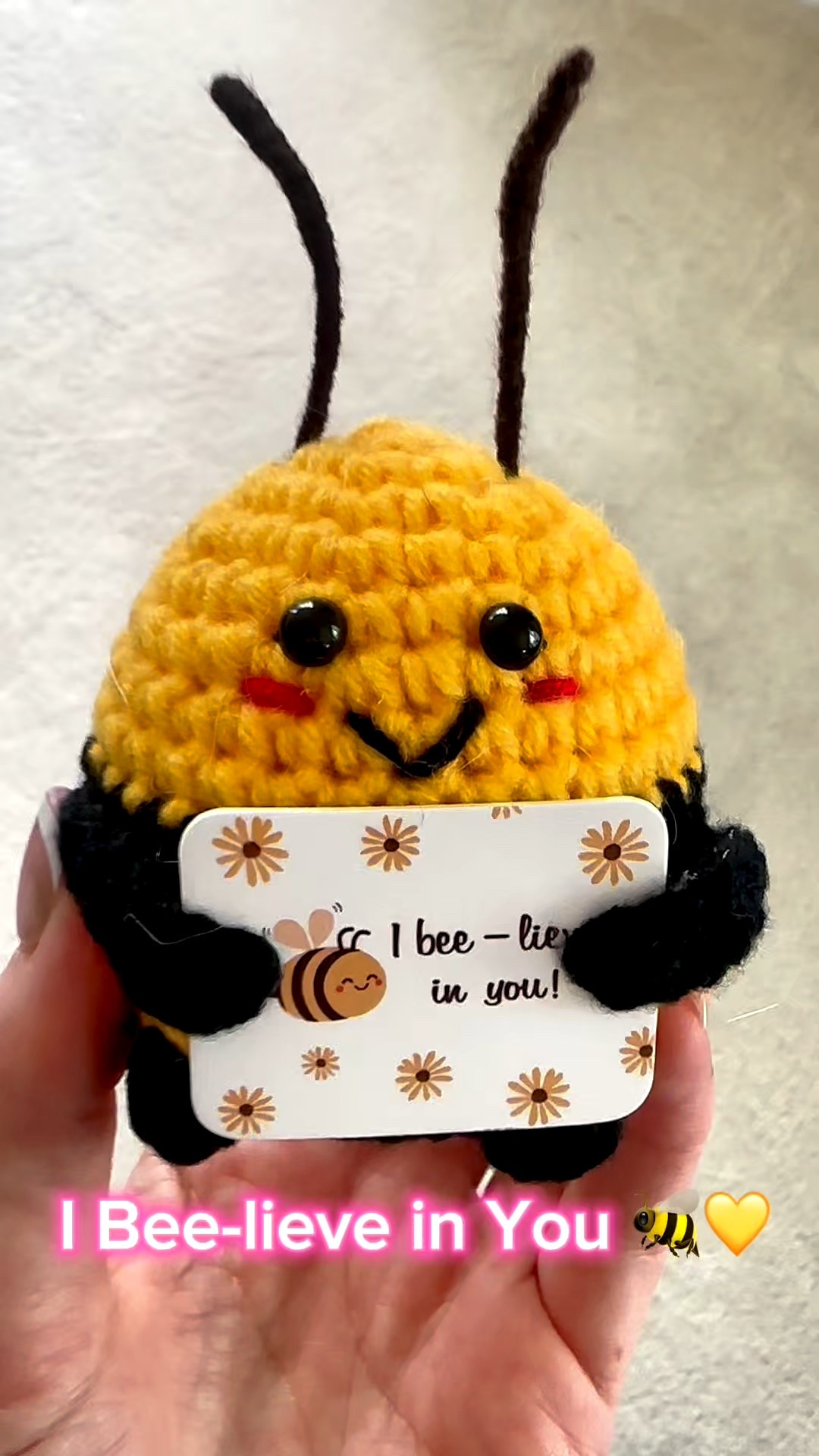 A little sunshine in a tiny package 🐝🌼 This handmade crochet honeybee brings emotional support and positive vibes wherever you go. Soft, portable, and totally giftable — ideal for desks, dorm rooms, or bedside décor.

#PositiveGifts #CrochetHoneybee #BeeBelieve #AmazonHandmade #LTKGiftGuide

#LTKFamily #LTKFindsUnder50 #LTKHome