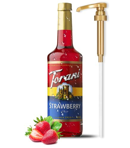 Torani Strawberry Syrup with Little Squirt Syrup Pump, 750ml 25.4 Ounces | Amazon (US)