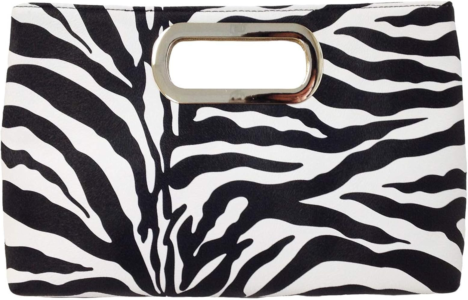 JNB Top Handle Zebra Print Clutch | Amazon (US)