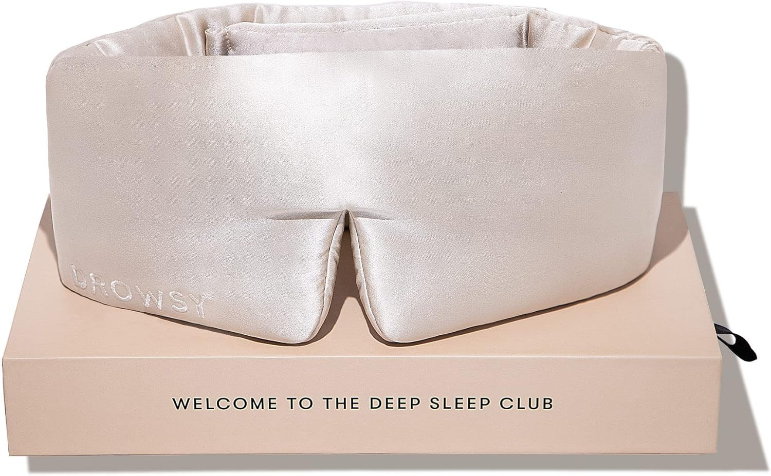 DROWSY Dusty Gold Silk Sleep Mask. Face-Hugging, Padded Silk Cocoon for Deep Sleep Therapy in Tot... | Amazon (US)