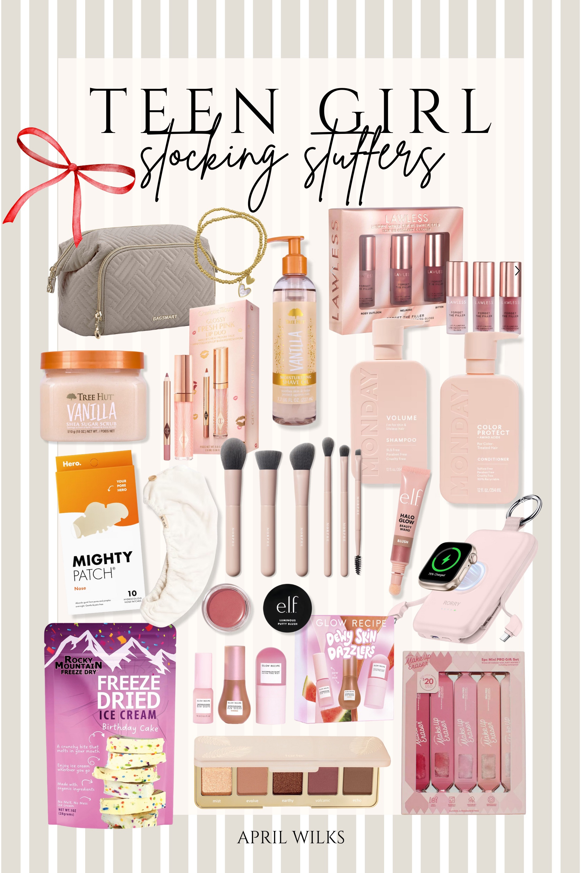 Teen Stocking Stuffers 

Beauty items  gifts for her  stocking stuffers  beauty gifts    makeup brushes  pimple patches  fragrance  gift ideas  portable Apple Watch chargers  makeup essentials 

#LTKBeauty #LTKHoliday #LTKGiftGuide