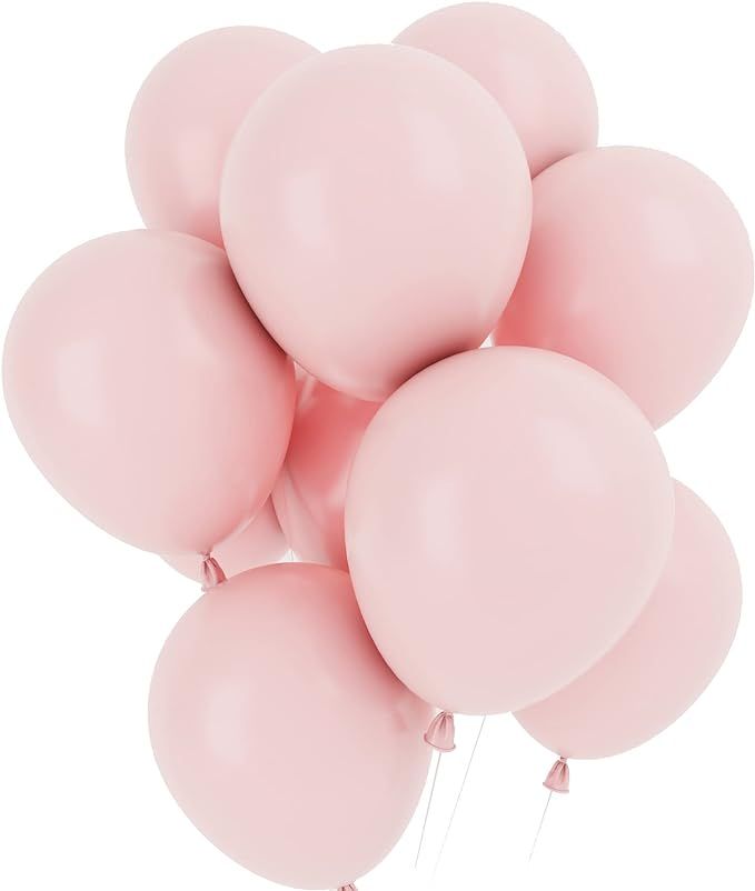 Pink Balloons 12 Inch 50 Pcs Baby Shower Party Balloons Happy Birthday Decoration Balloons Gender... | Amazon (US)