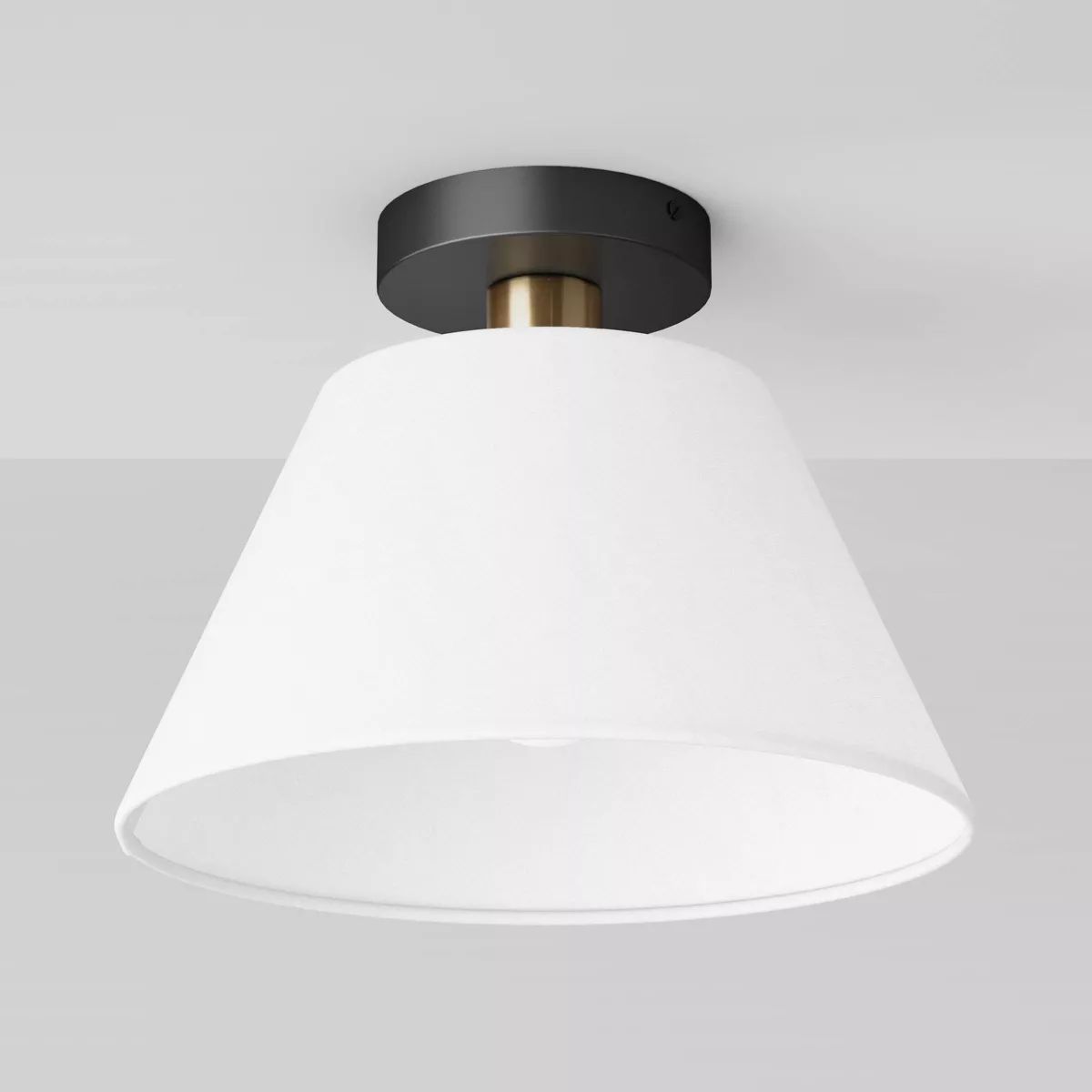 Tapered Flush Mount Ceiling Light Black/Brass - Threshold™ | Target