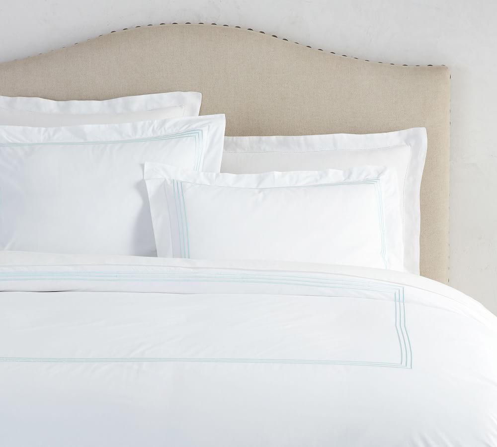 Grand Organic Percale Duvet Cover | Pottery Barn (US)