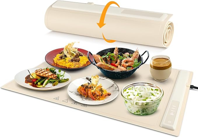 Electric Warming Trays for Food, Foldable & Portable Warming Tray with Silicone Nano-Material, Fu... | Amazon (US)