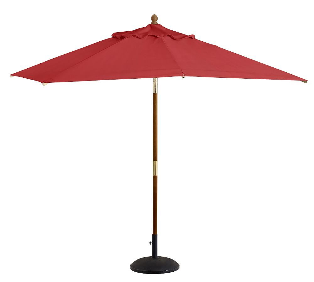 Premium 10' Rectangular Sunbrella® Outdoor Patio Umbrella – FSC® Eucalyptus Frame​ | Pottery Barn (US)