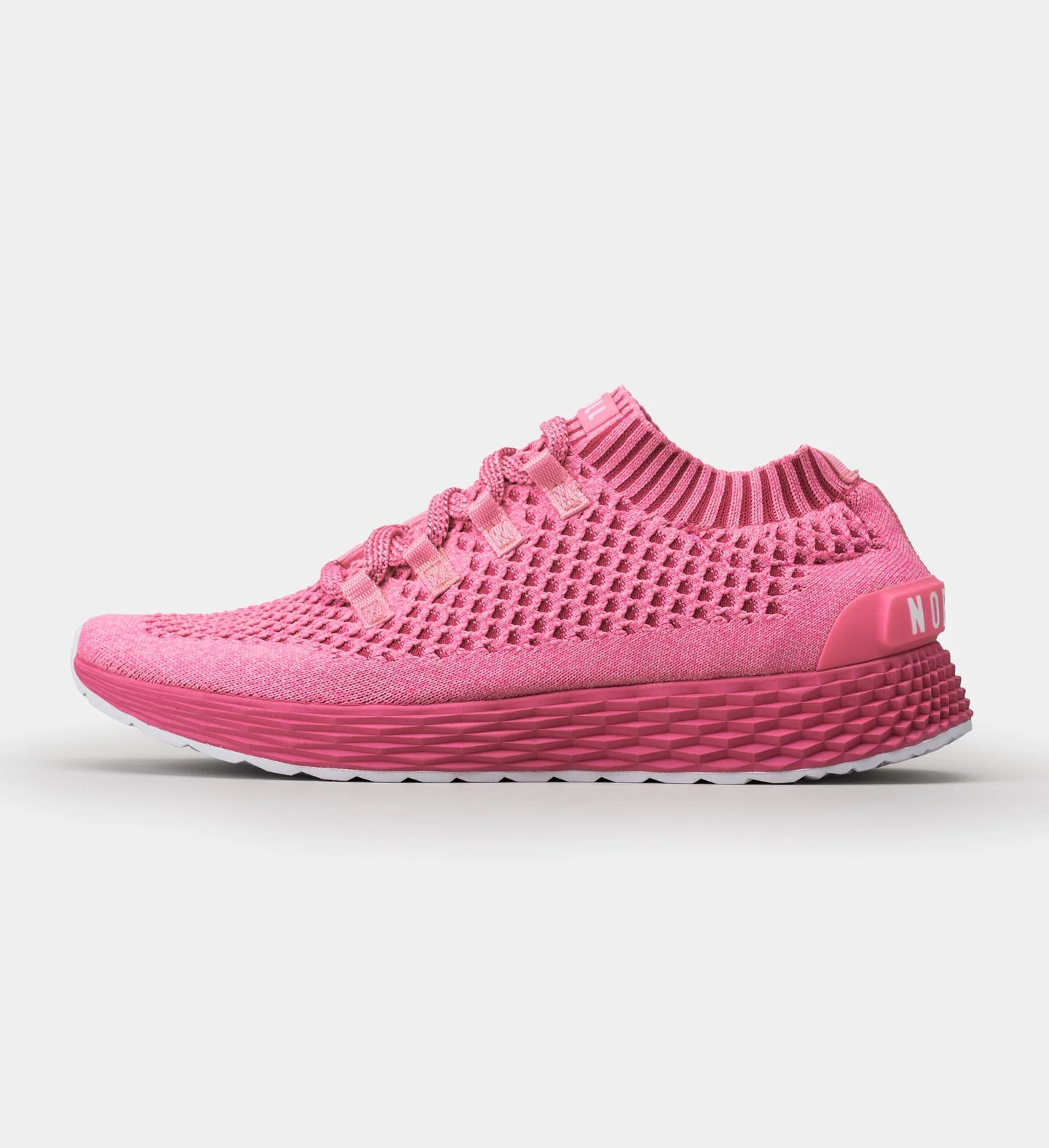 WOMEN'S BRIGHT PINK KNIT RUNNER | Pink Running Shoes | NOBULL | NOBULL