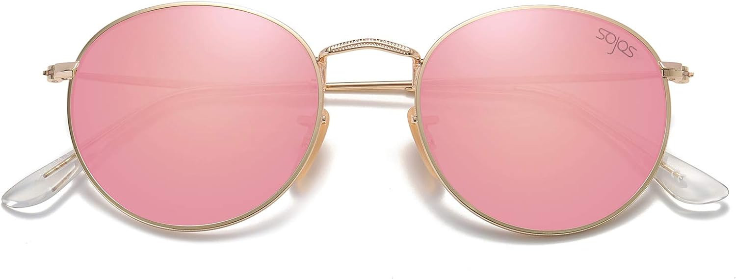 SOJOS Small Round Polarized Sunglasses for Women Men Classic Vintage Retro Shades UV400 SJ1014 | Amazon (US)