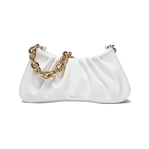 JOLLQUE Shoulder Bag for Women,Small Leather Dumpling Bags Handbag Purse,Gold Chain Evening Clutc... | Amazon (US)