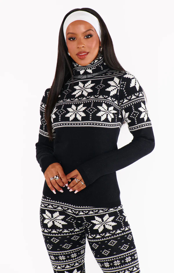 Ski Pullover ~ Black Fair Isle Knit | Show Me Your Mumu