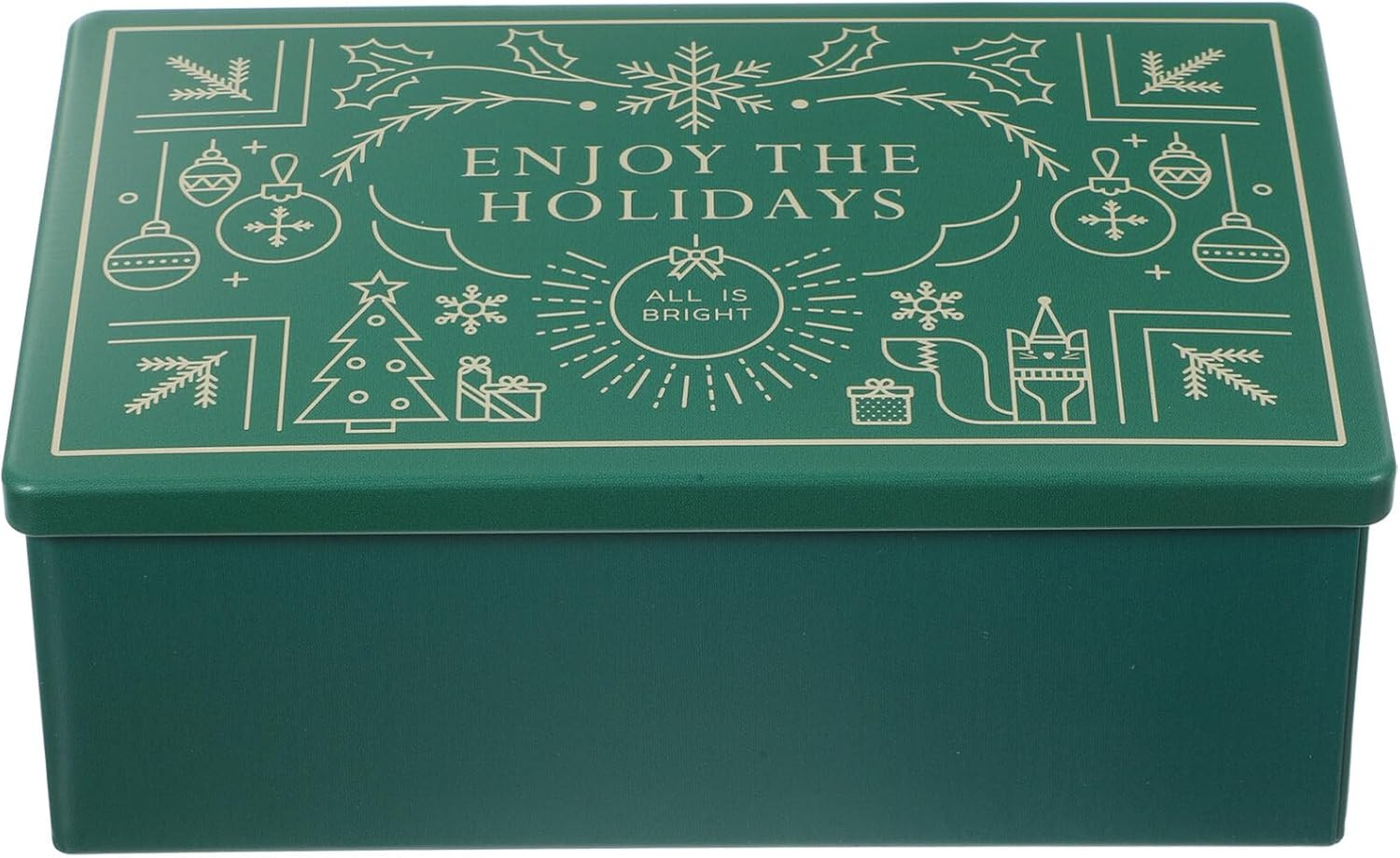 Healifty Christmas Cookie Tins with Lid, Christmas Metal Cookie Tins Christmas Theme Gift Box for... | Amazon (US)