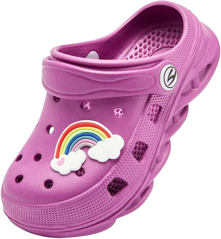 WOUEOI Kid's Girls Boys Clogs Garden Shoes Cartoon Slides Sandals Beach Slipper Children | Amazon (US)