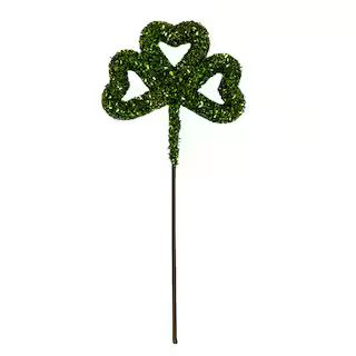 Green Tinsel Shamrock Pick by Celebrate It™ | Michaels Stores