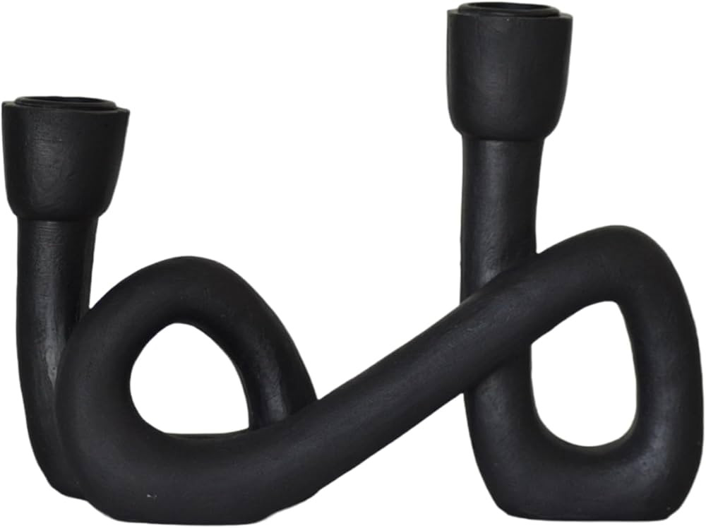 Modern Resin Black Taper Candle Holder Stand Tabletop Centerpiece Decorative Holders Stick Candle... | Amazon (US)