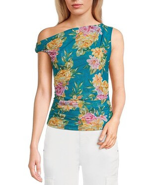 Miri Floral Off-The-Shoulder Mesh Top | Dillard's
