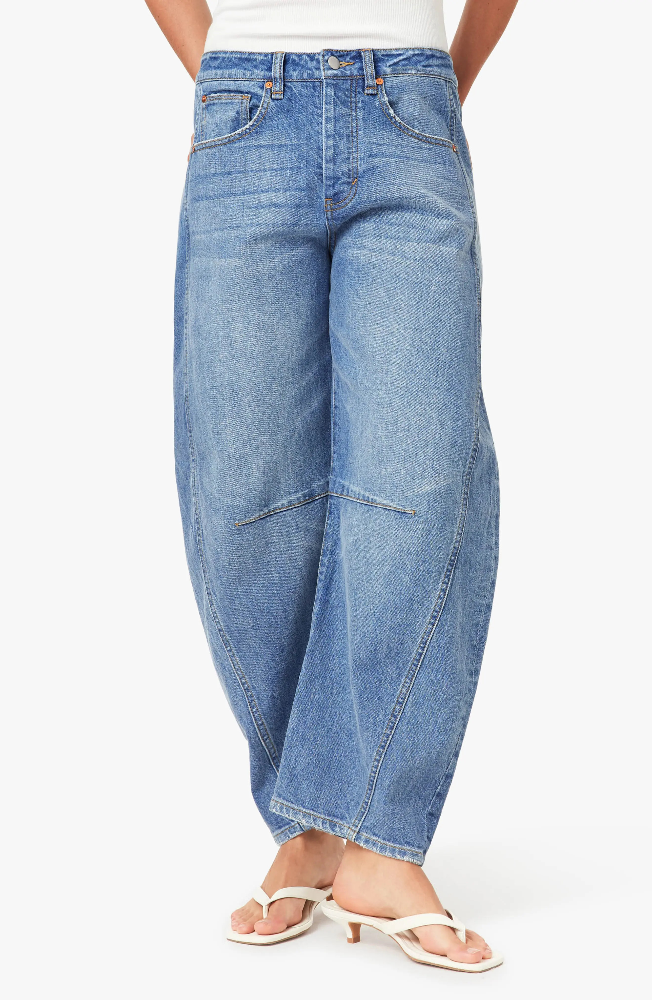 Harper High Waist Crop Barrel Leg Jeans (Women) | Nordstrom | Nordstrom