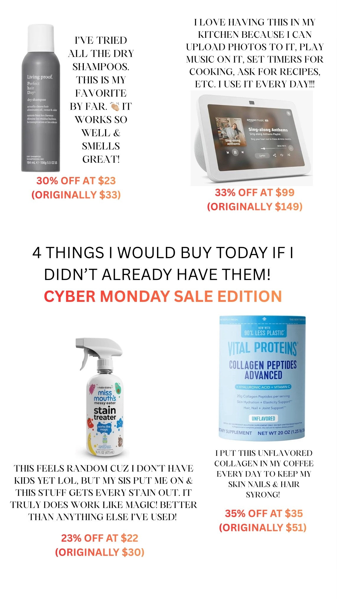 4 things I use almost daily! On mega sale!!!! @amazon #ad #founditonamazon #WinterFavorites2025

#LTKCyberWeek 

#LTKHome #LTKGiftGuide