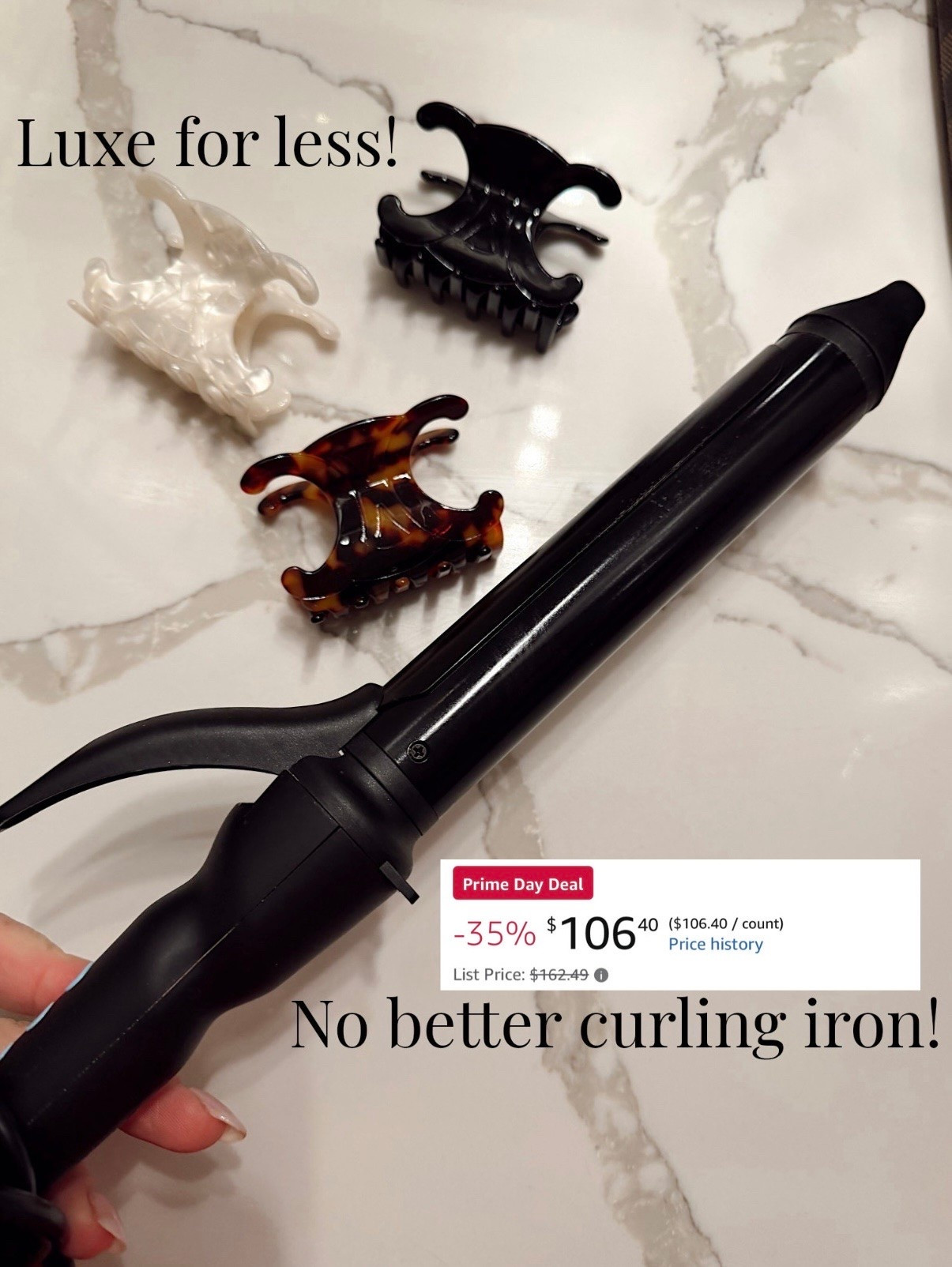 I use the 1.25”. There is no better curling iron! My go to! Clips are a luxe for less! 

Hair. Beauty.

#LTKBeauty #LTKSaleAlert