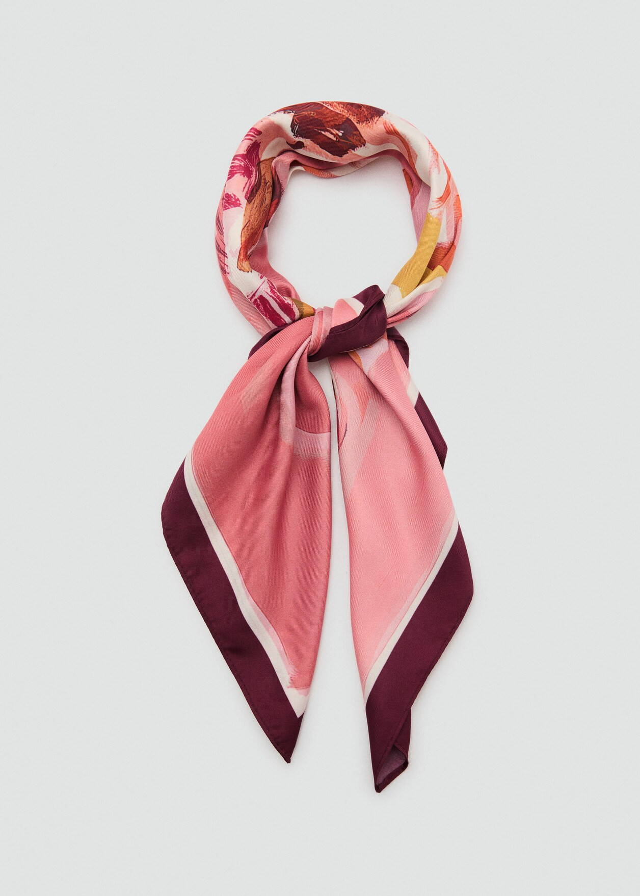Floral satin scarf - Women | MANGO USA | Mango (US/MX/AU)