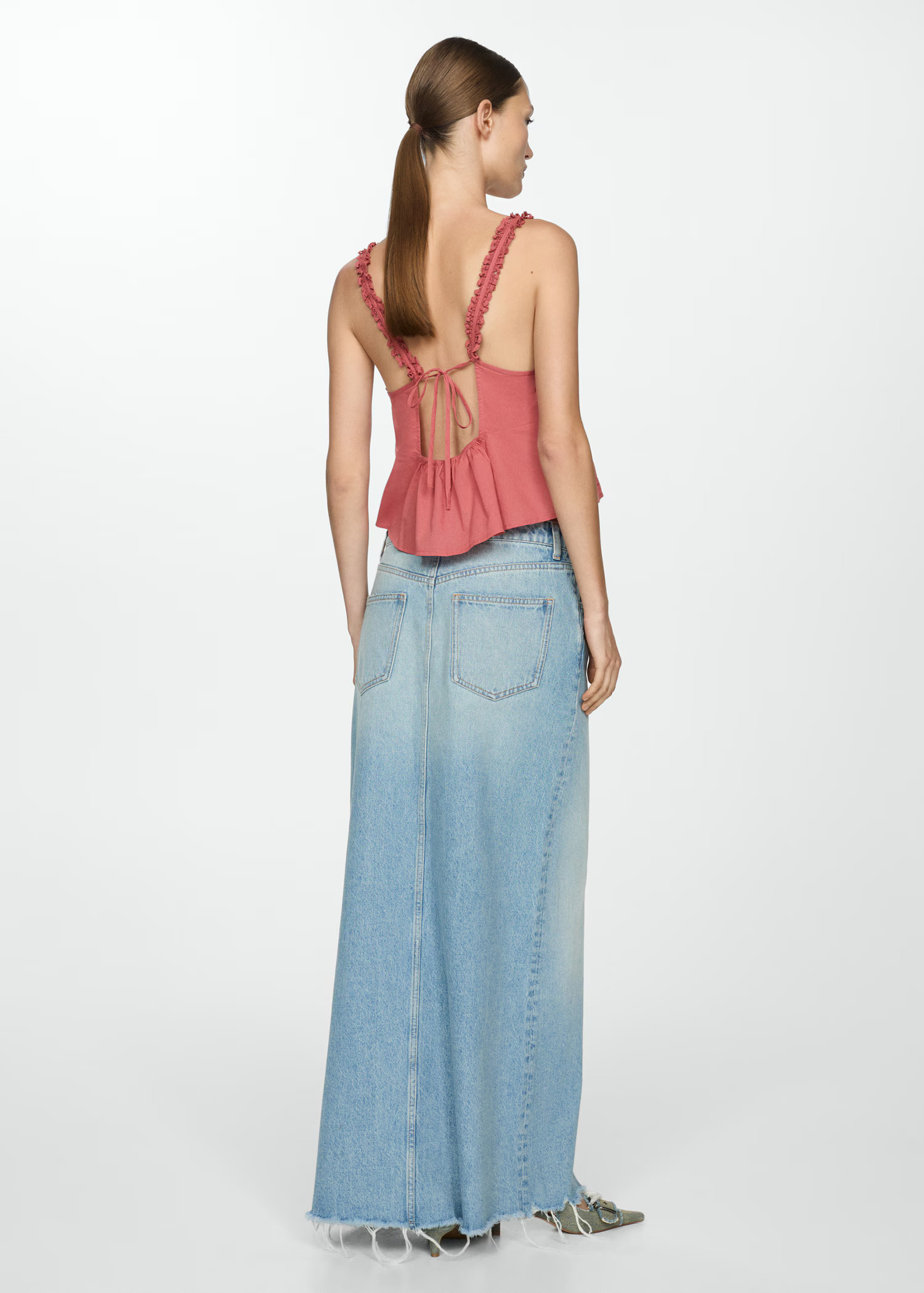 Embroidered strap top | MANGO (US)