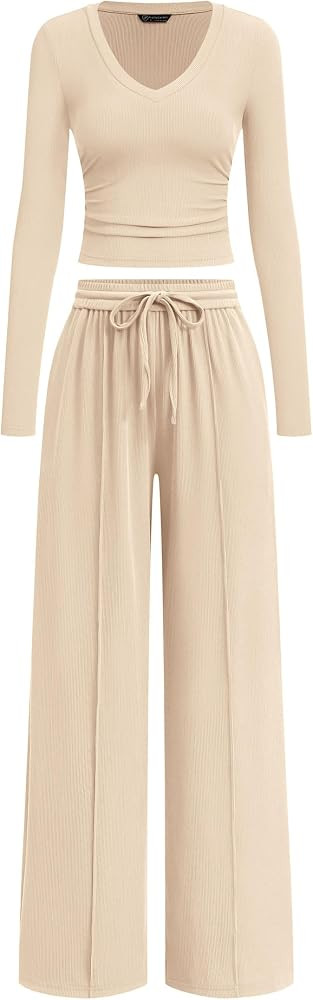 PRETTYGARDEN Women's 2 Piece Lounge Sets Matching Clothing | Amazon (US)