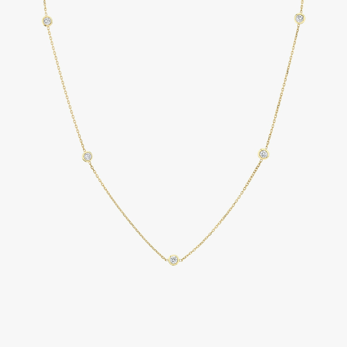 Knife-Edge Bezel Station Necklace | Vrai and Oro