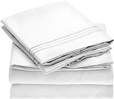 Mellanni Bed Sheet Set - Brushed Microfiber 1800 Bedding - Wrinkle, Fade, Stain Resistant - Hypoalle | Amazon (US)